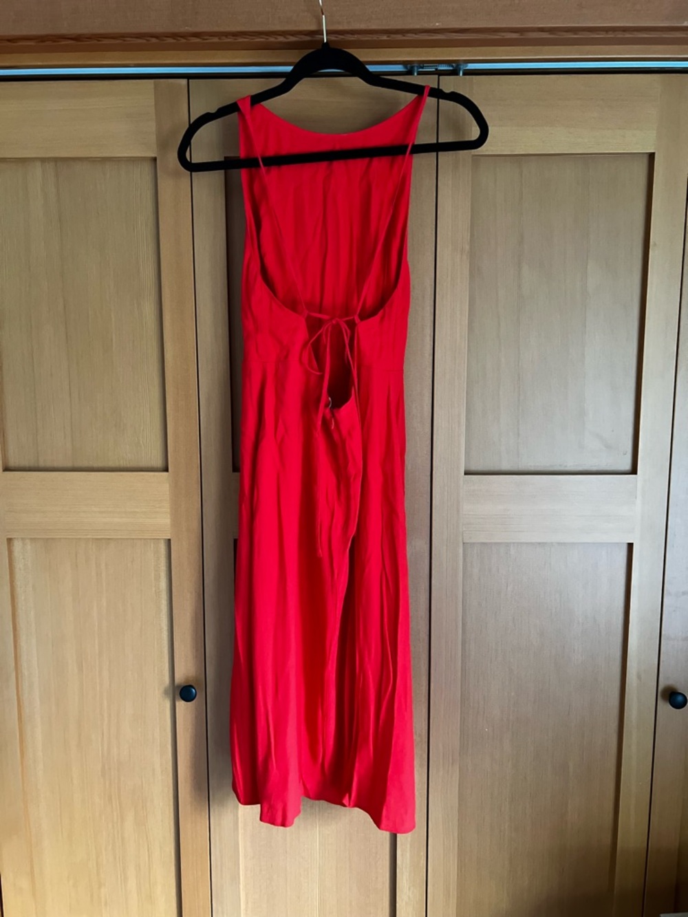 Wilfred Red Backless Tie Dress